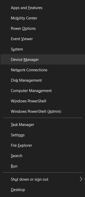 Select Device Manager