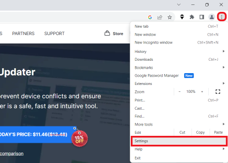 Google Chrome Settings