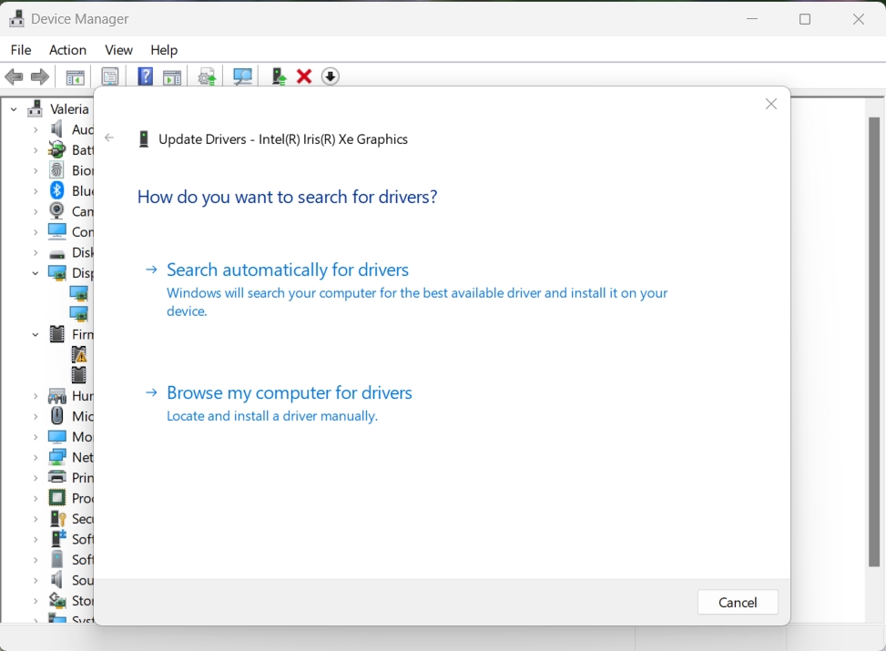 Select <i>Search automatically for drivers</i>