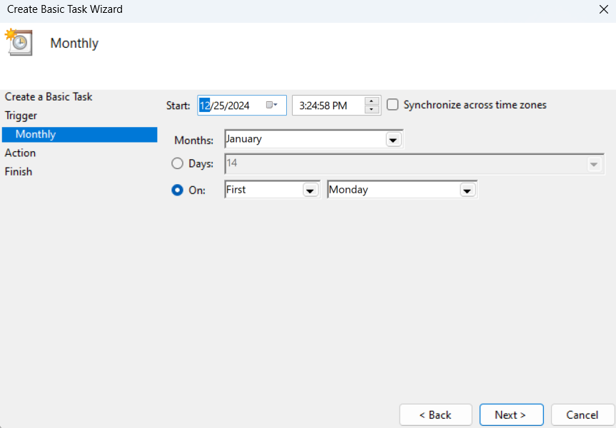Depending on what you select, you’ll get a follow-up window to add more details. Complete the sections and click Next