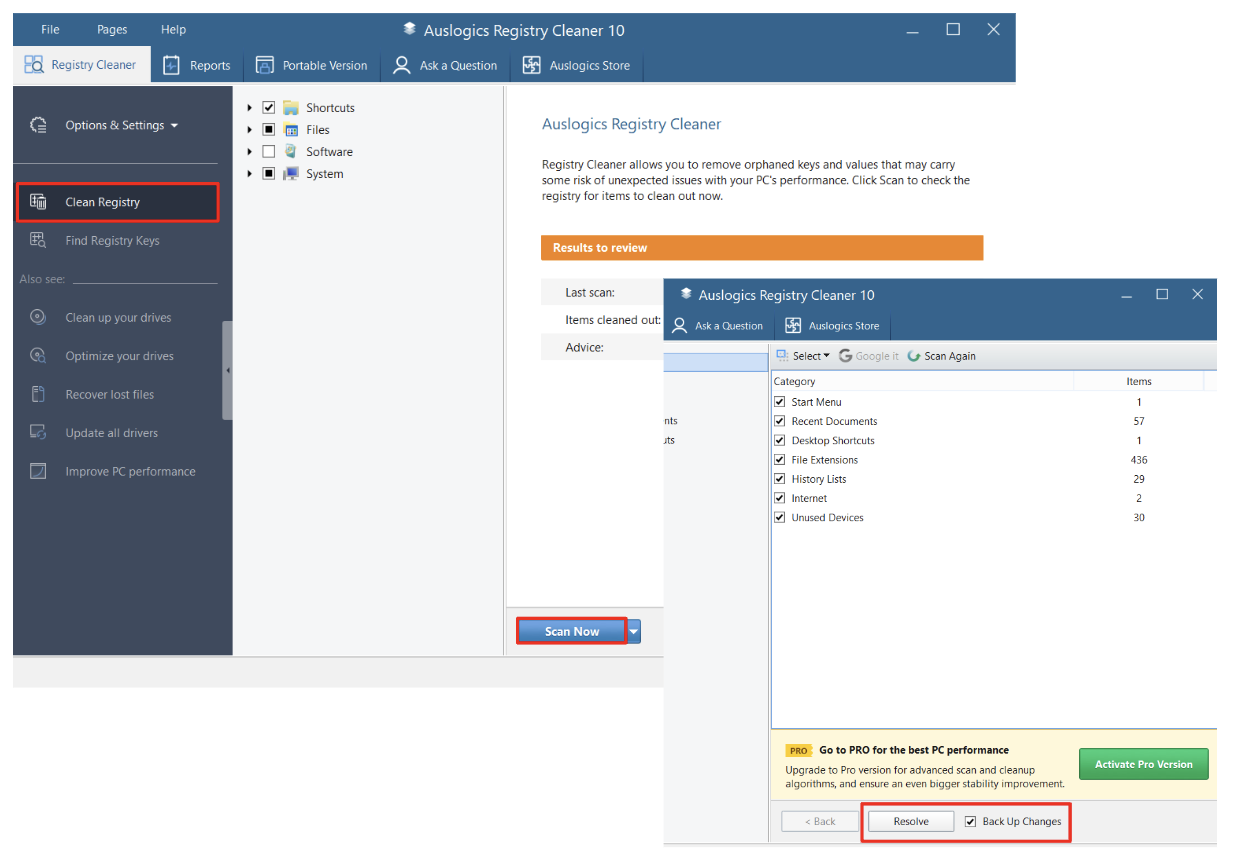 Zaawansowana konserwacja rejestru za pomocą narzędzia Auslogics Registry Cleaner