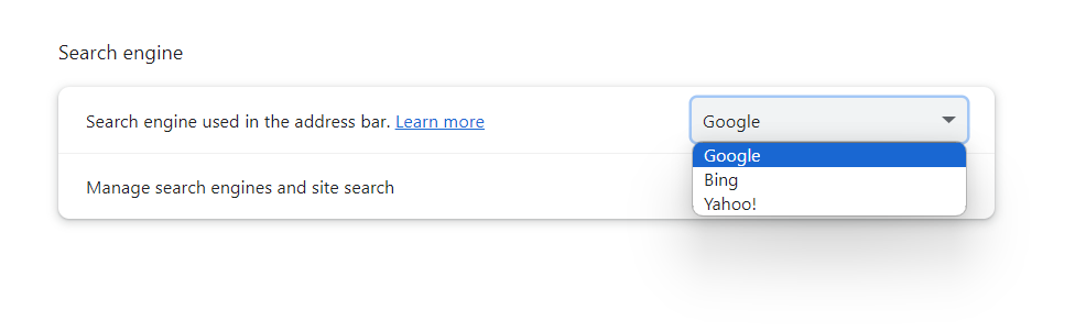 Search engine Google