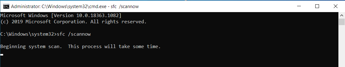 Windowsa 10 scannow beginning system scan
