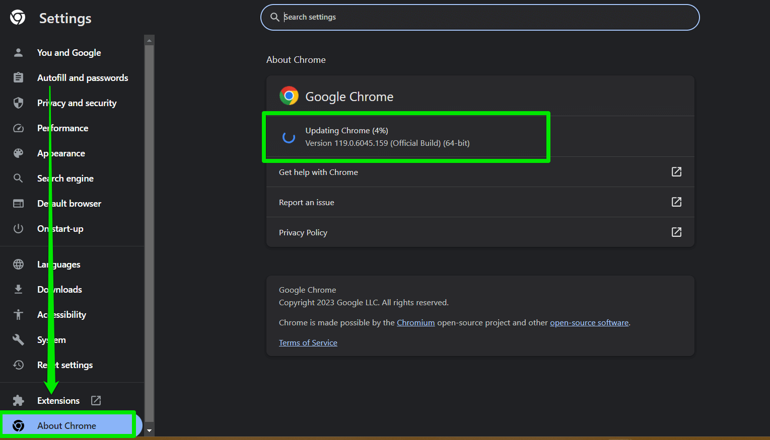 chrome bookmark not showing up 