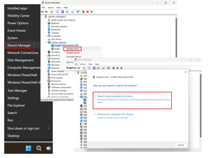 Right-click on it, click on <em>Update driver</em>, then select <em>Search automatically for drivers</em>