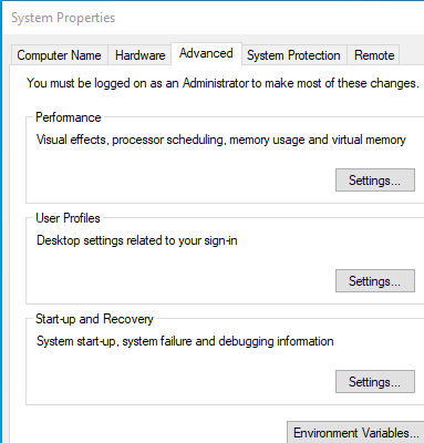 Select the Settings button under Performance.