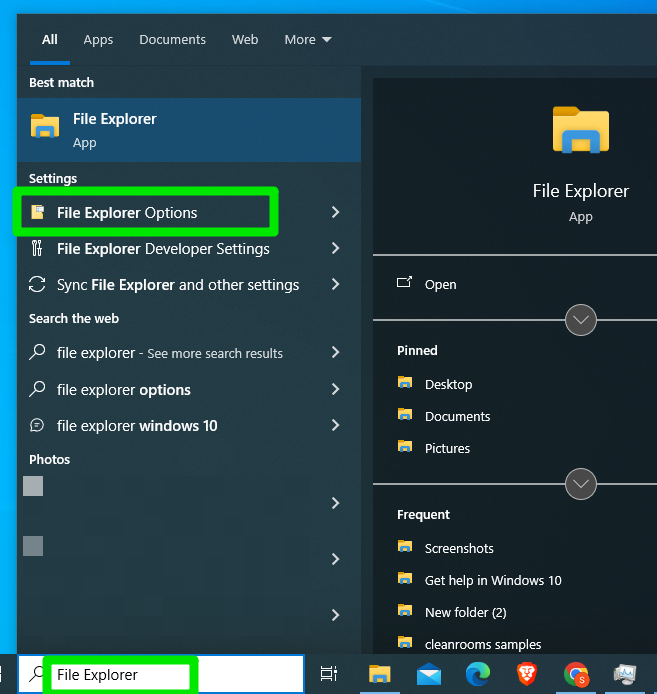 Open the Start menu and type File Explorer.