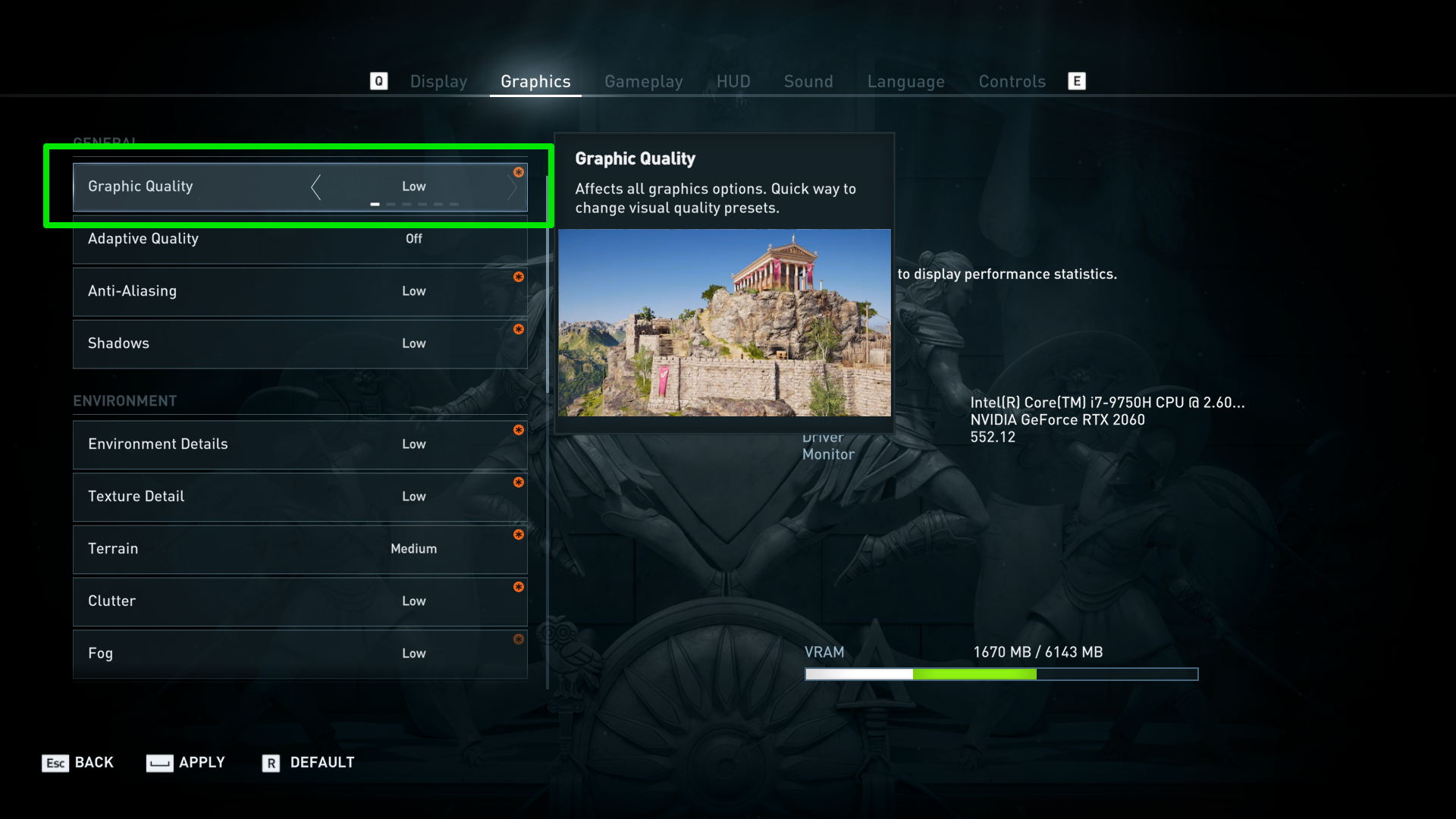 Graphics Settings Low Assassin_s Creed Odyssey