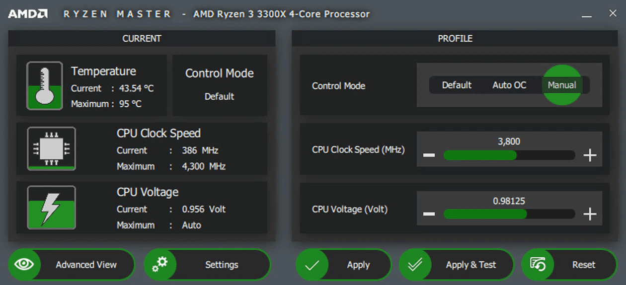 Open the Ryzen Master program