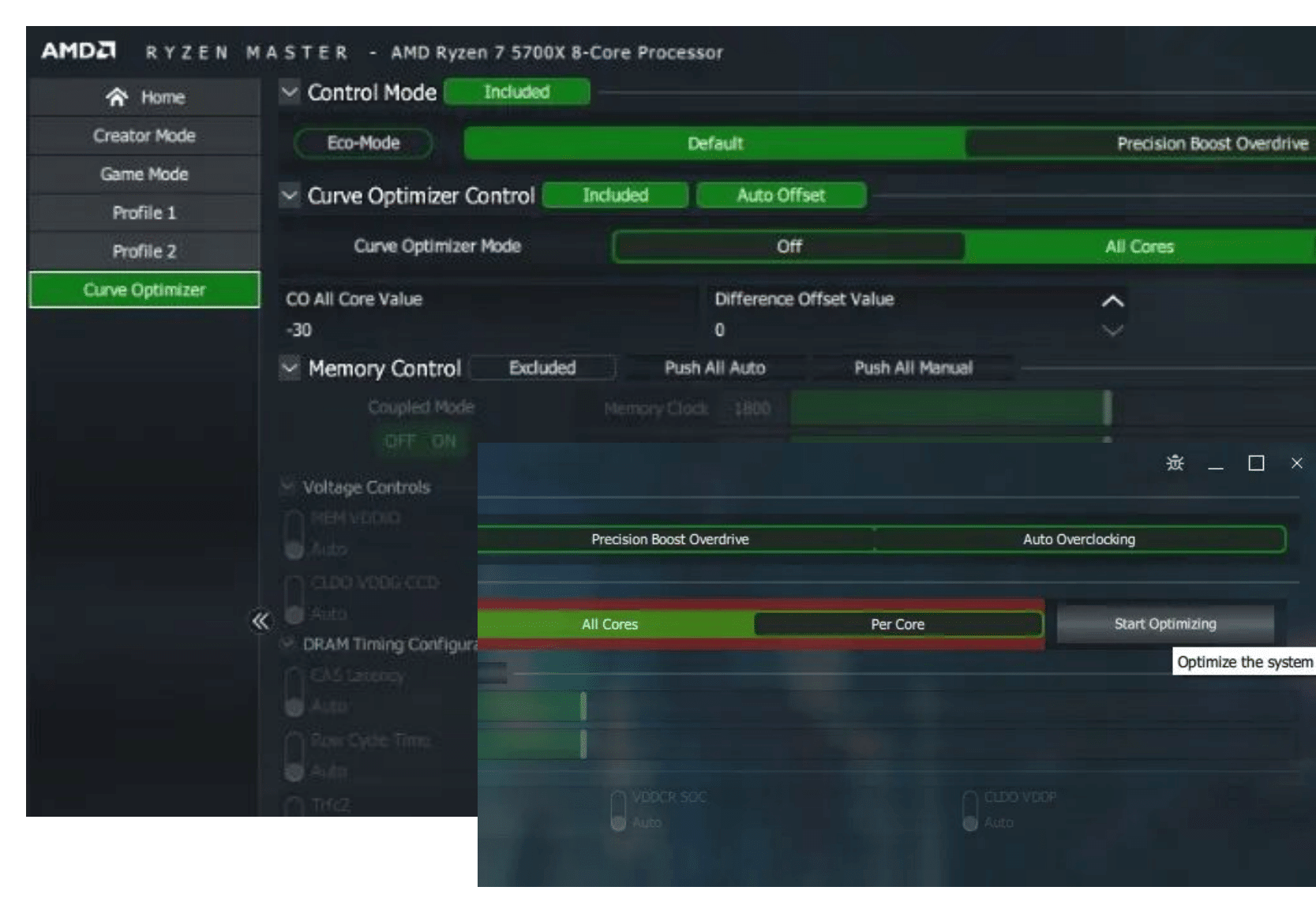 Undervolting a CPU with AMD Ryzen