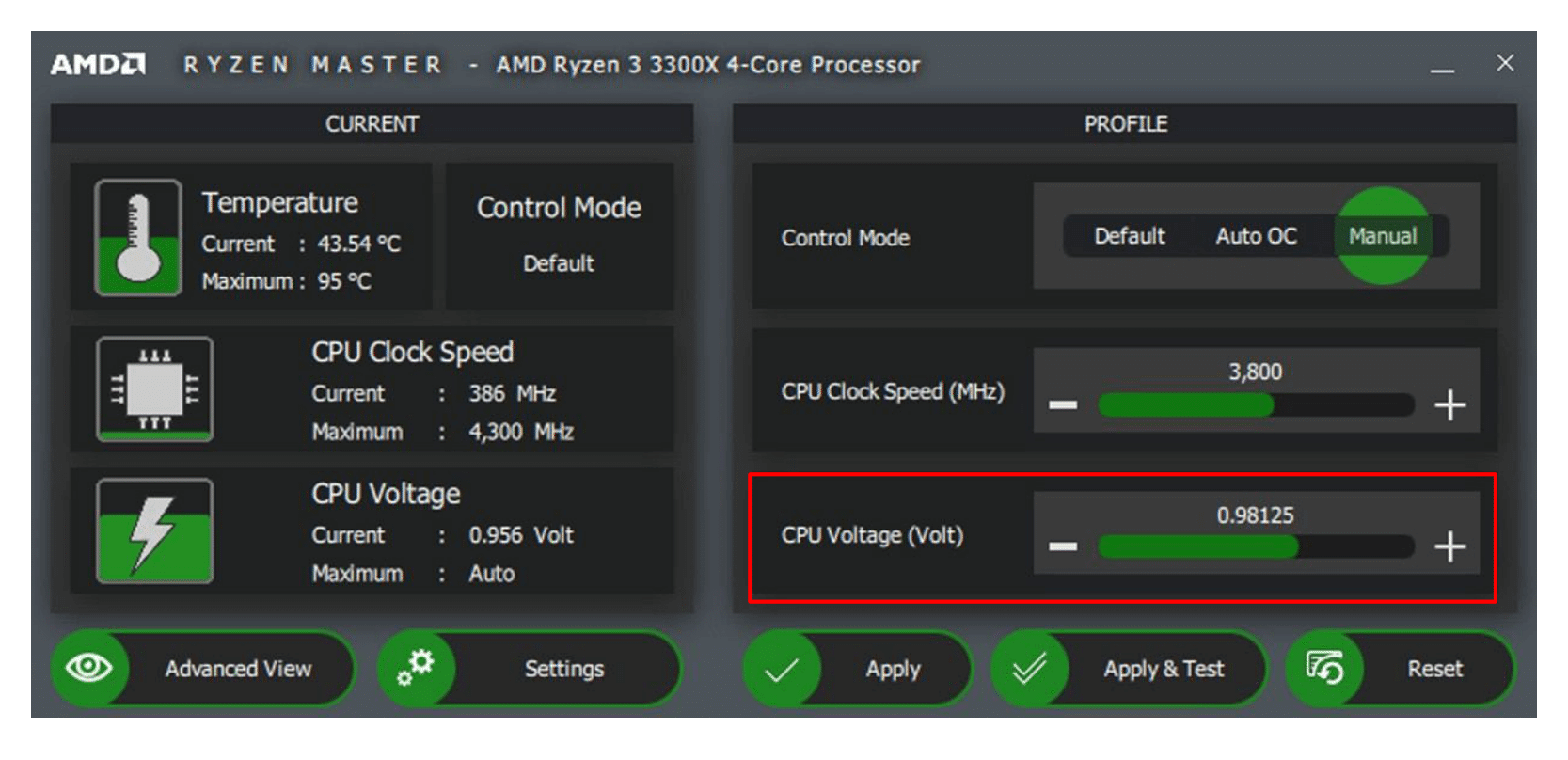 CPU voltage
