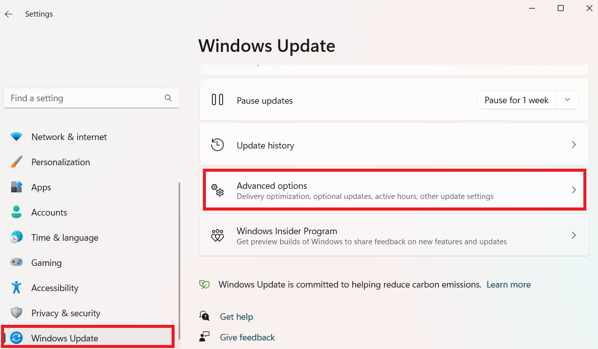 Дополнительные параметры Центра обновления Windows