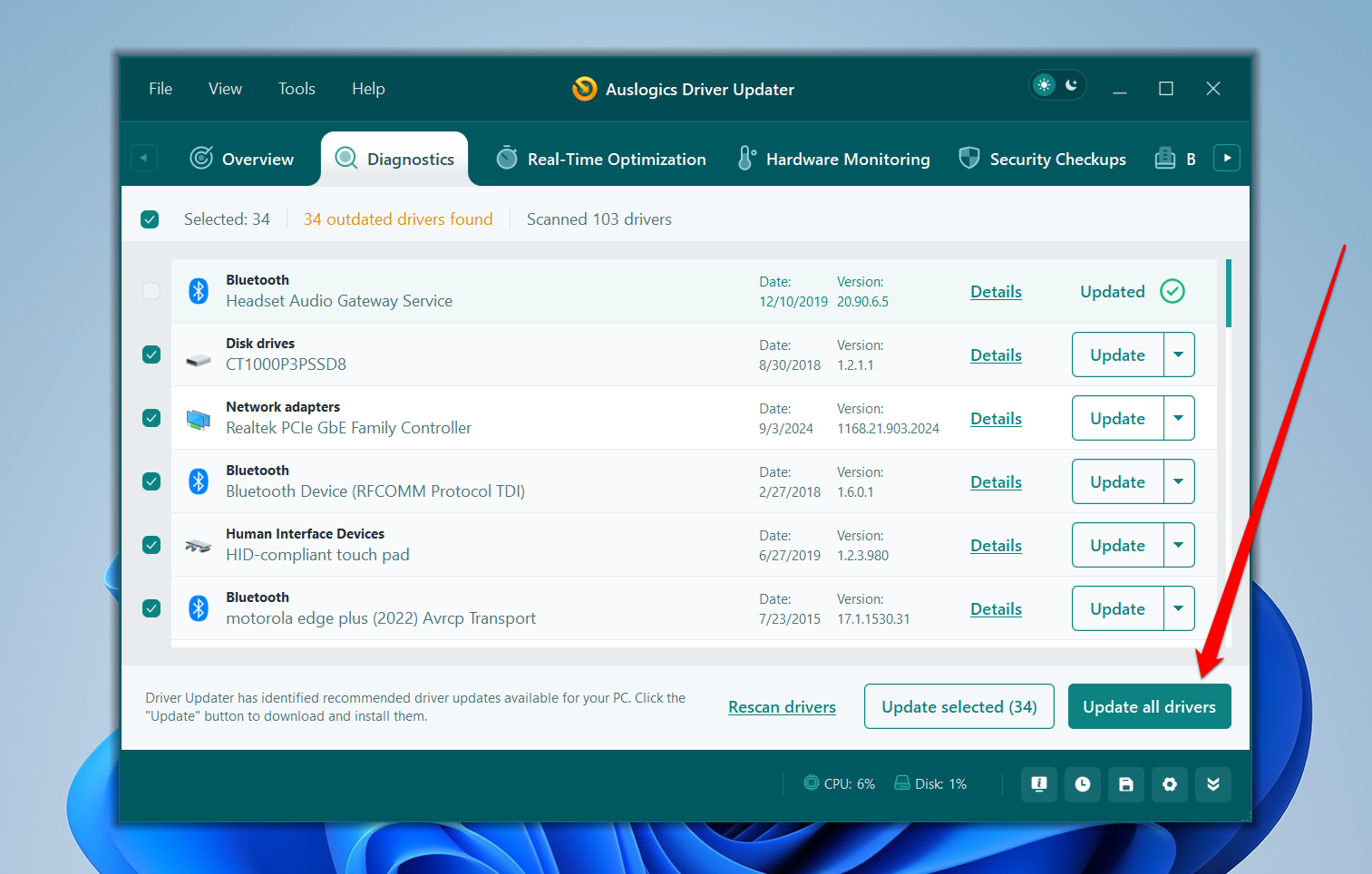 Auslogics Driver Updater is one the best driver updater tools you can use