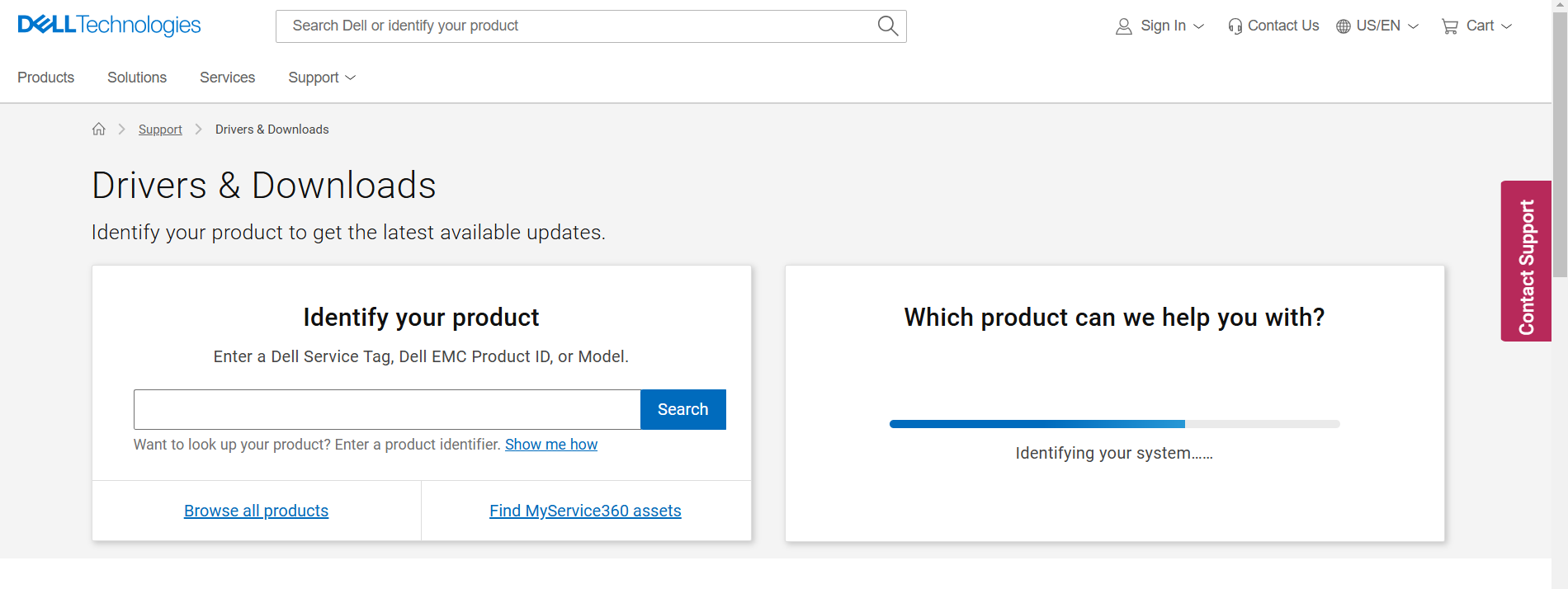 Enter your computer’s model details in the Drivers & Downloads page or allow the website to detect your computer automatically