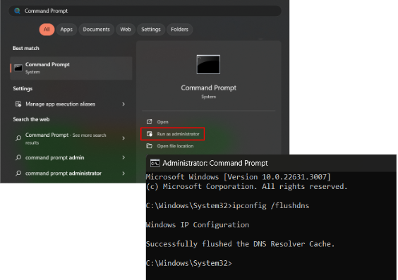 Run Command Prompt Run as Administrator