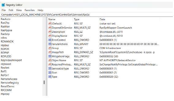 Registry Editor