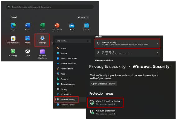 Go to <em>Privacy & Security</em>