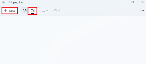 Click the camera icon and select “New