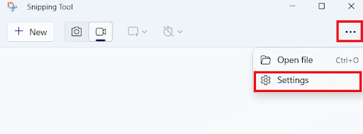 Click the ellipsis icon in the top right corner and select “Settings