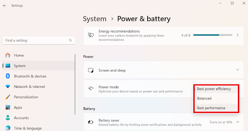 best power efficiency