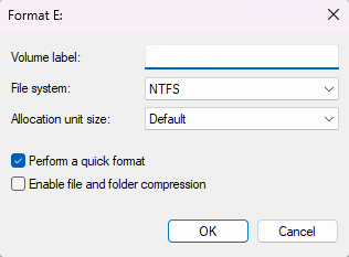 Click <i>OK</i> in the confirmation pop-up