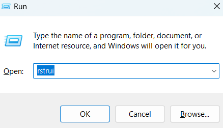 Type in restrui