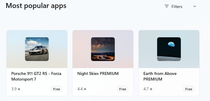 Browse themes on the Microsoft Store