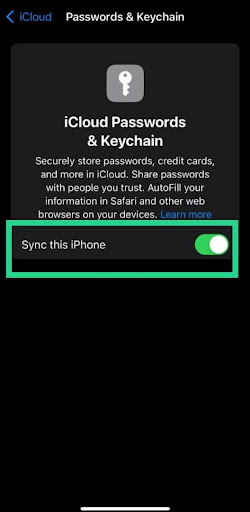 Turn off the Sync this iPhone switch