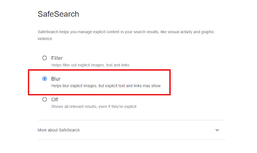 SafeSearch Blur