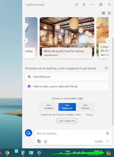 Copilot preview Windows 12