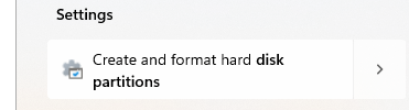 Select Create and format disk partitions
