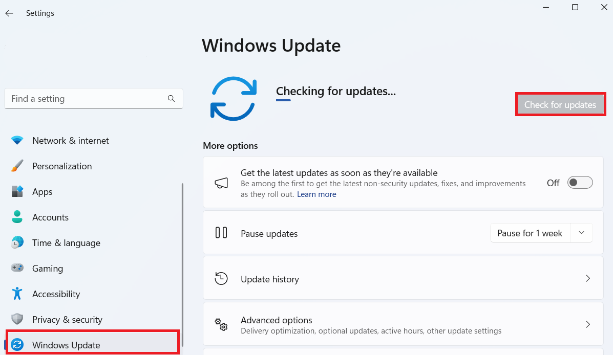 Check your Windows for updates