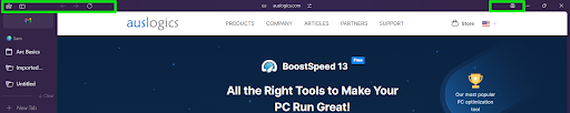 Arc for Windows menu