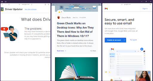 Arc for Windows split screen
