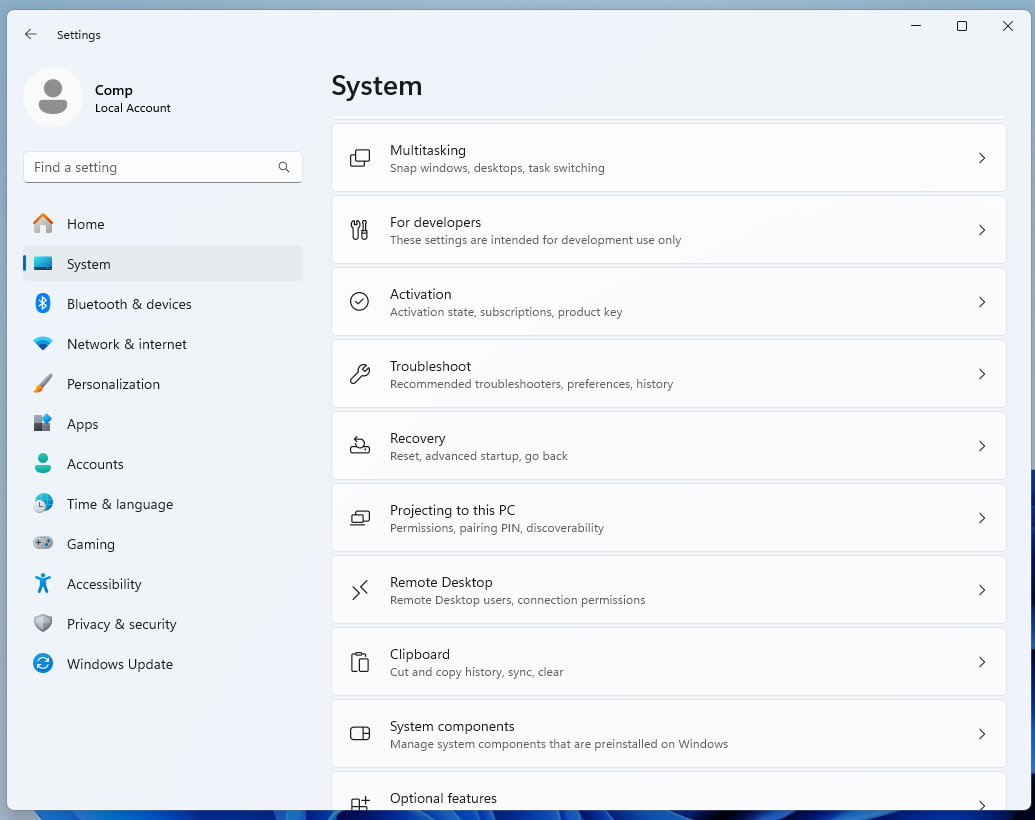 You will find <em>Troubleshoot</em> under <em>System</em> in the settings