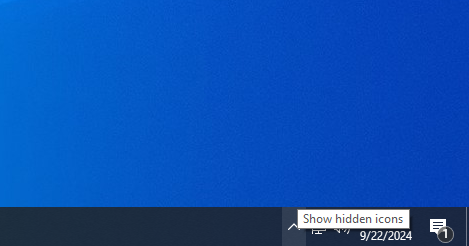 Select Show hidden icons