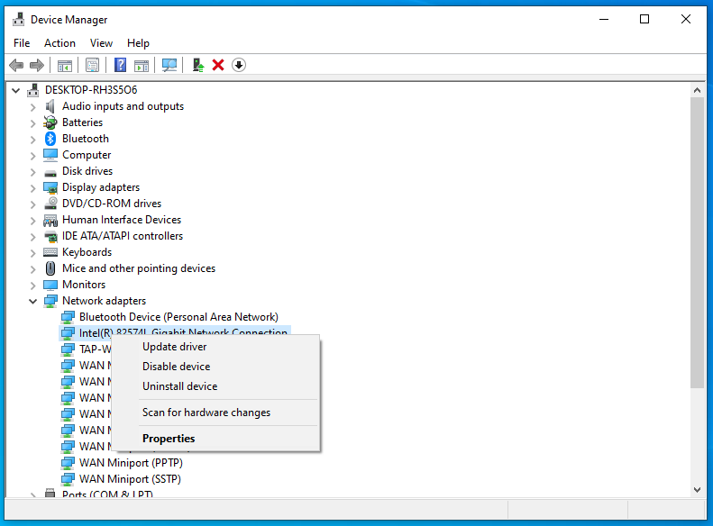 Select Update driver