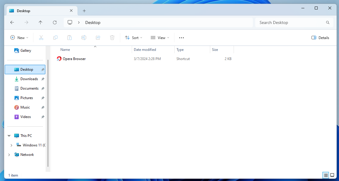 Navigate to This PC>Desktop