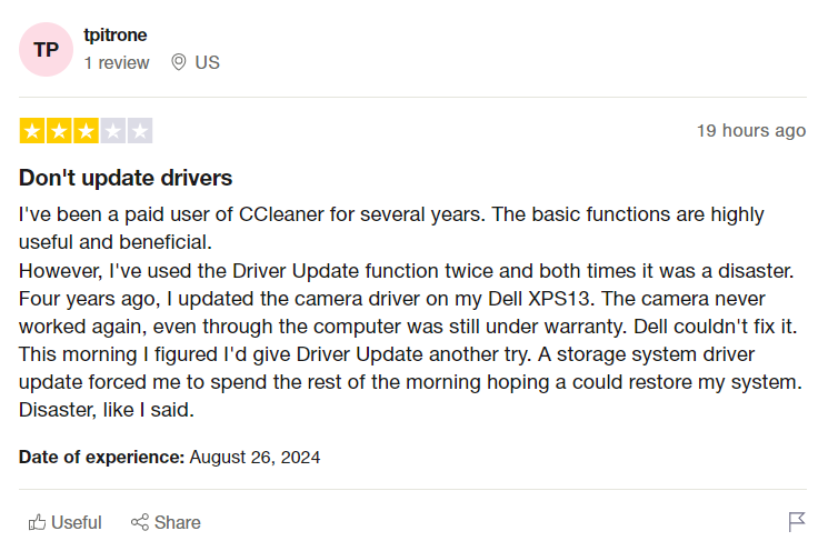 Ccleaner trustpilot review