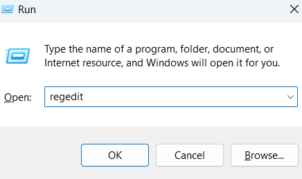 regedit