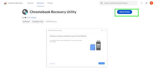 Install the Chromebook recover utility