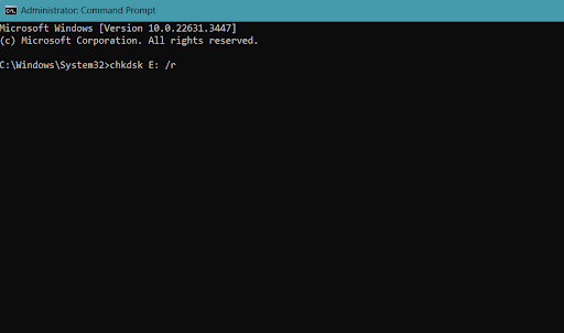 chkdsk /f