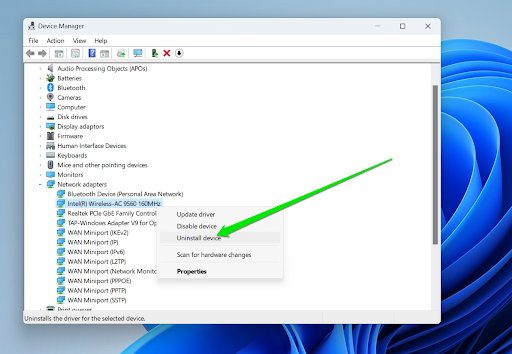 Intel wireless driver uninstall