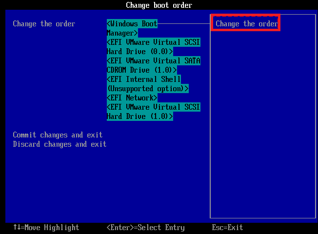 Boot order/Boot priority