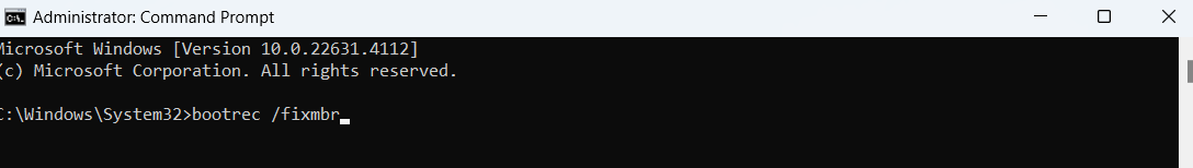 bootrec /fixmbr