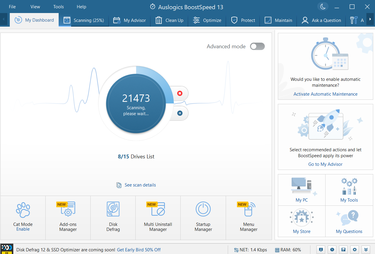 Scan for outdated drivers with Auslogics BoostSpeed