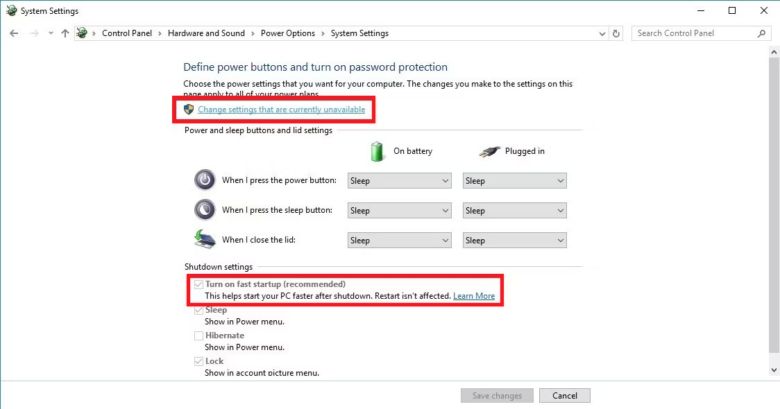 Click Save Changes