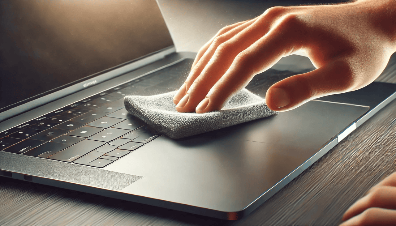 Clean the laptop touchpad