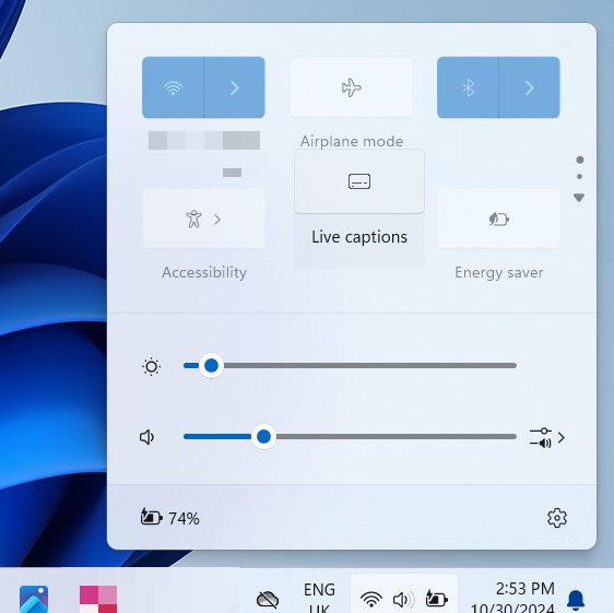 Move quick settings icons