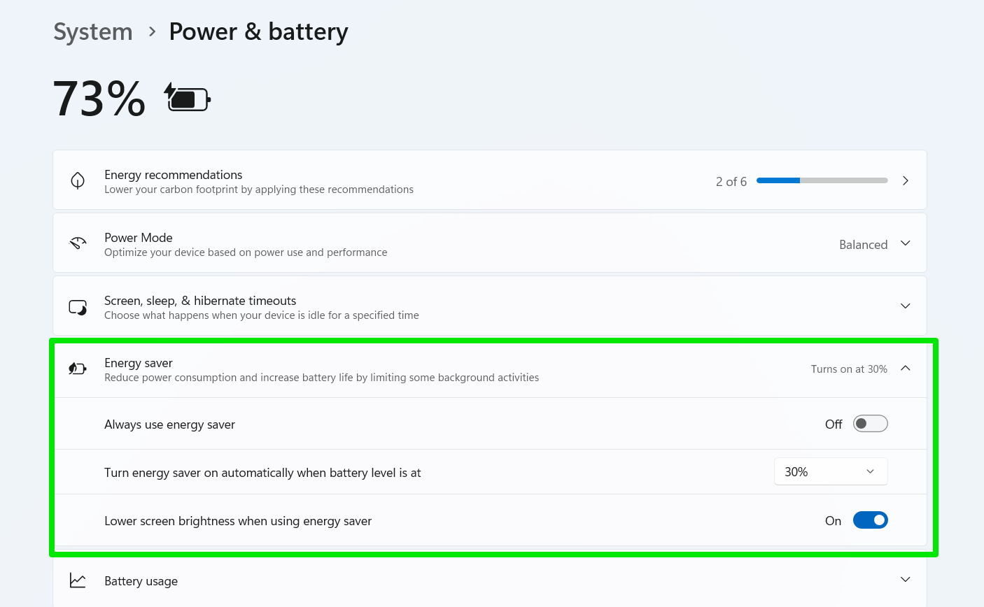 New Energy Saver 24H2